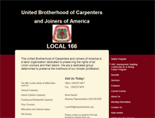 Tablet Screenshot of carpenterslocal166.org